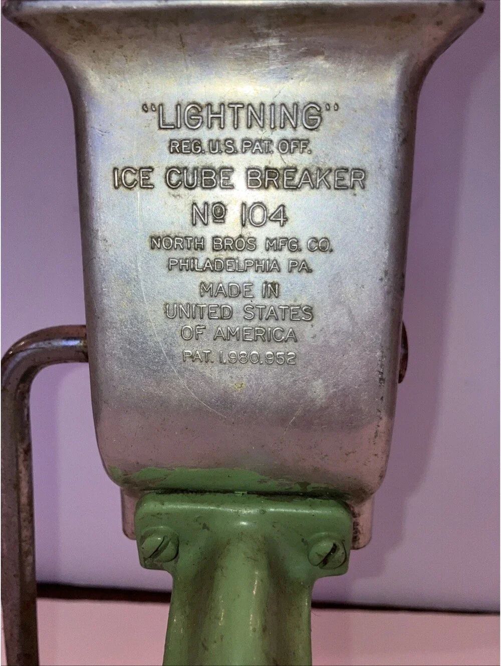 Vintage 1930's Lightning Ice Cube Breaker No 104 North Bros Manufacturing Co